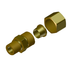 Compression Straight Fitting - 5/16" w/ Ferrule